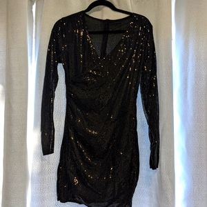 Black sequin dress